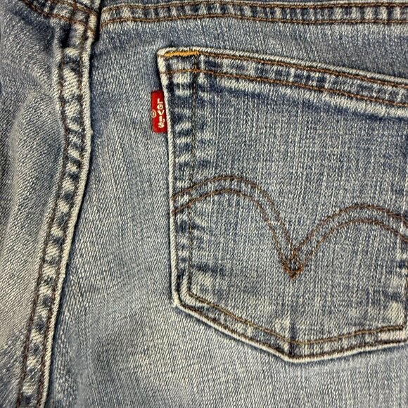 Levis Jeans Womens Size 4M Straight Leg 505 Blue Mid Rise Stretch Denim Pants - Picture 6 of 8
